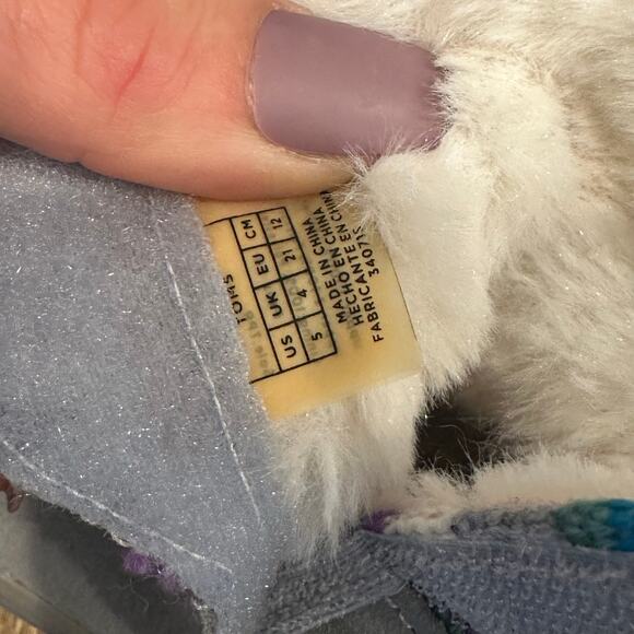 TOMS Nepal Boot Gray Suede Fair Isle kids size 5 One for One - Picture 4 of 7